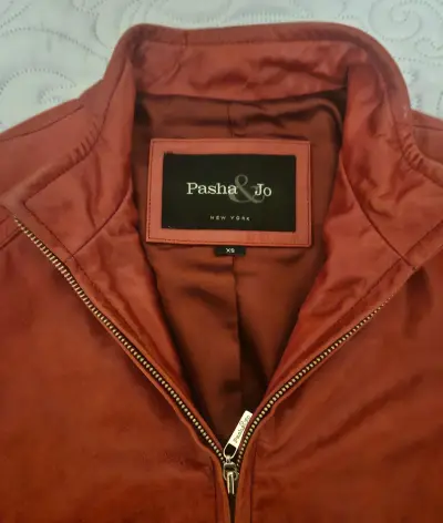 Chaqueta de cuero roja mujer - miniatura 3