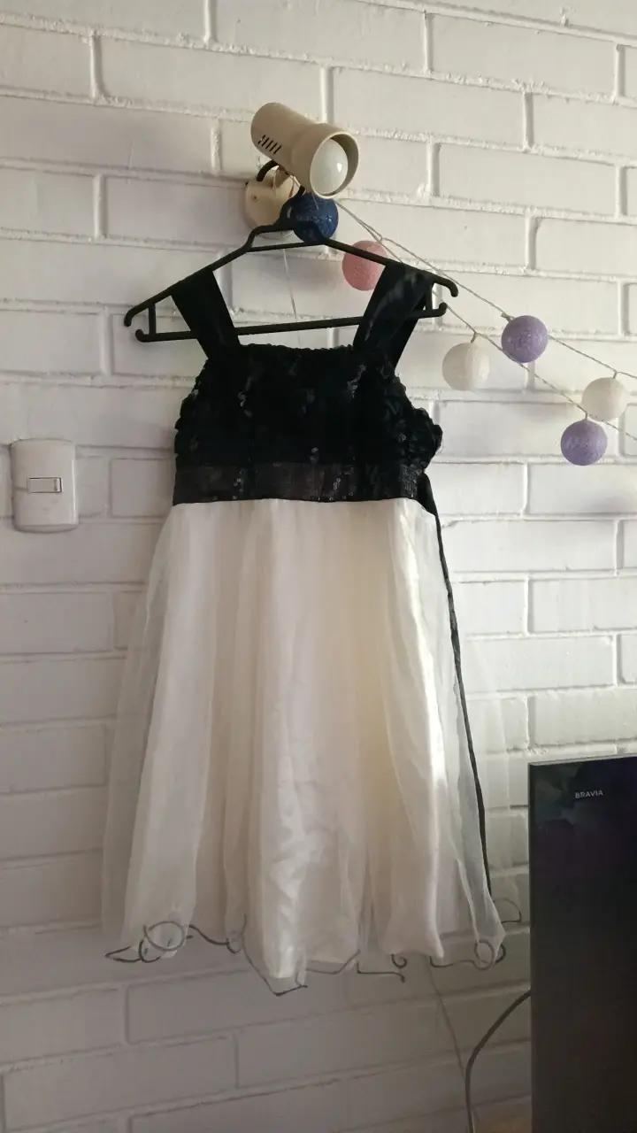 Vestido bicolor elegante niña - 1