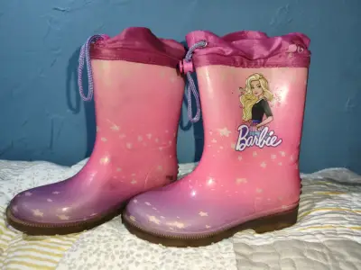 Botas infantiles Barbie rosas - miniatura 1