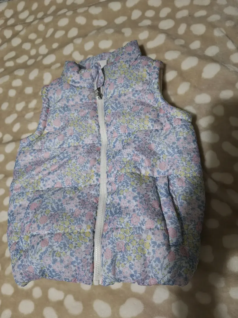 Casaca acolchado floral para niña - 1