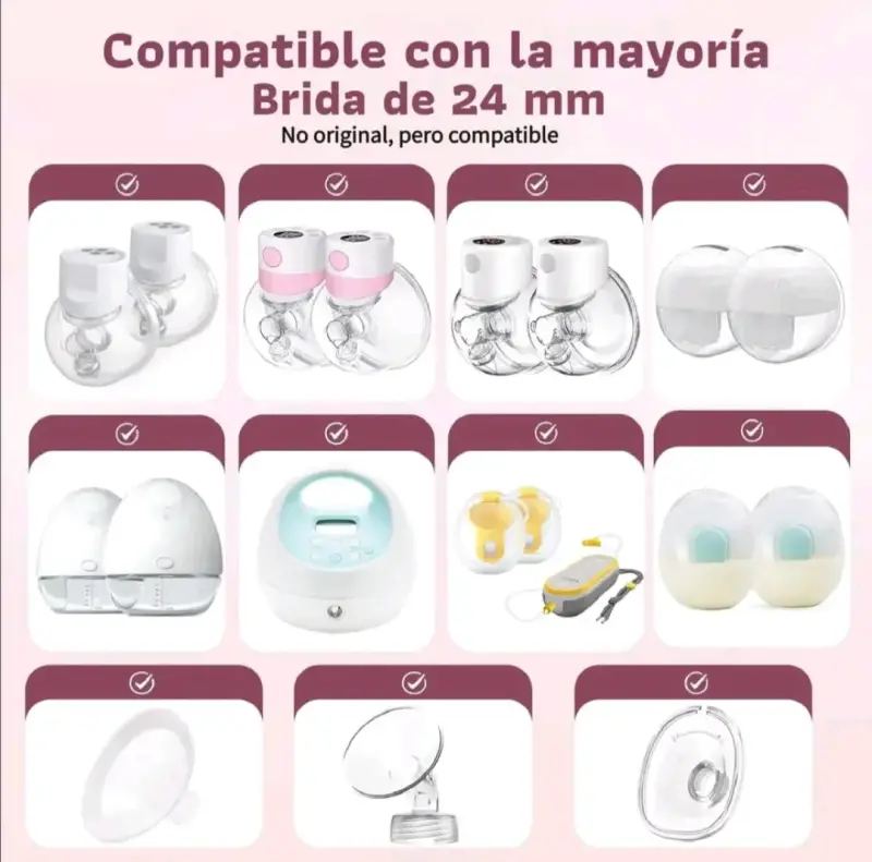 Insertos de brida para extractor de leche - 2