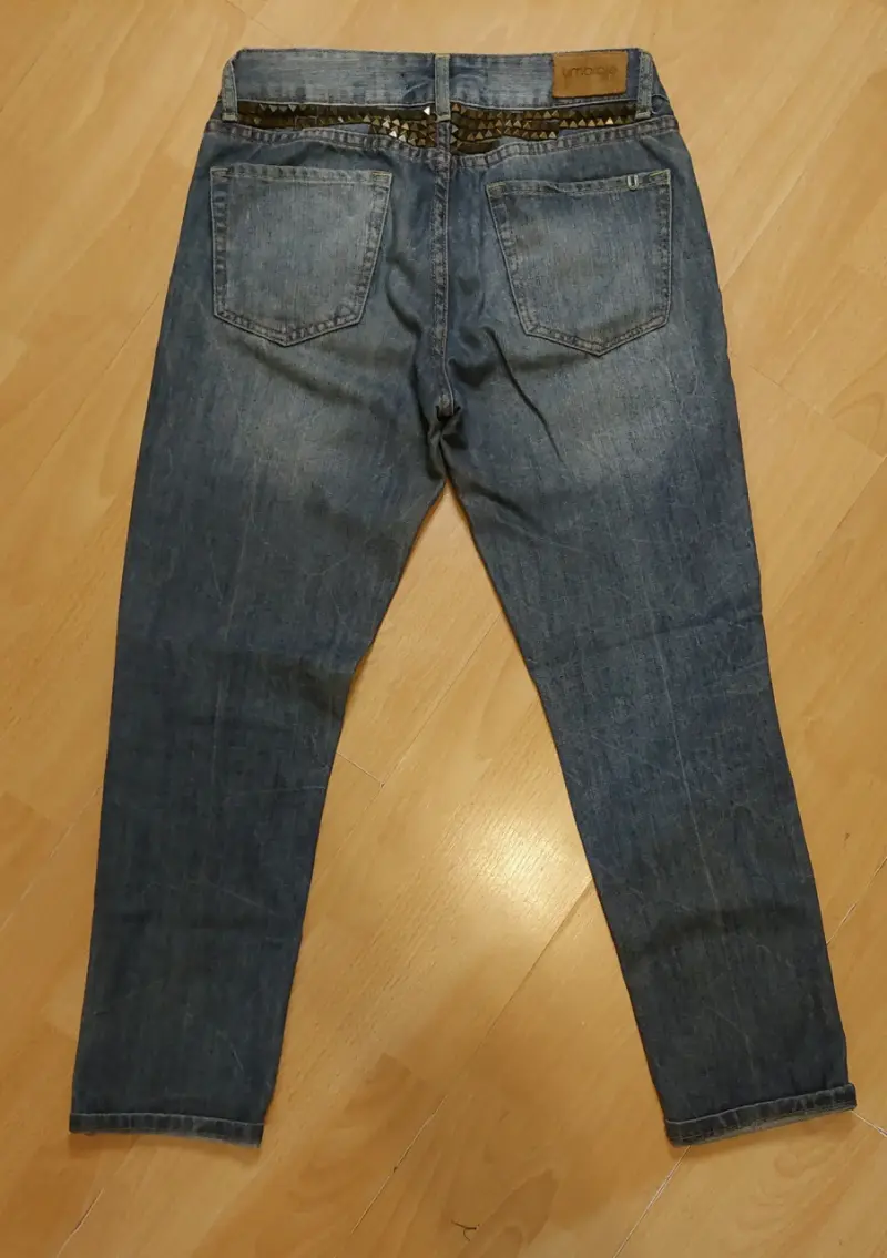 Jeans desgastados azul oscuro - 4