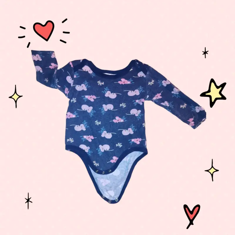 Pack 6 Bodys bebé estampado lazos, talla 3-6 meses - 2