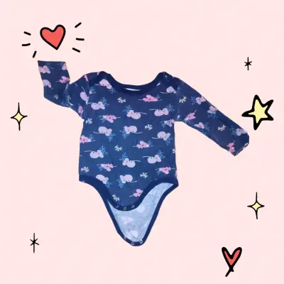 Pack 6 Bodys bebé estampado lazos, talla 3-6 meses - miniatura 2