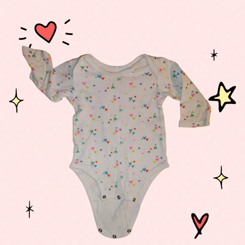 Pack 6 Bodys bebé estampado lazos, talla 3-6 meses - 3