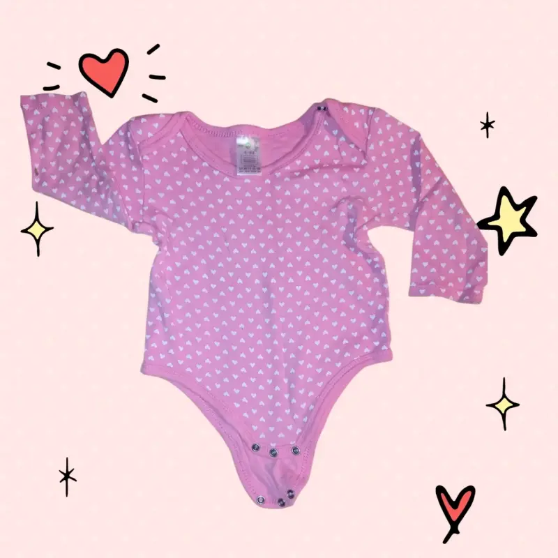 Pack 6 Bodys bebé estampado lazos, talla 3-6 meses - 6