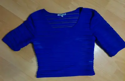 Top azul manga corta - miniatura 1