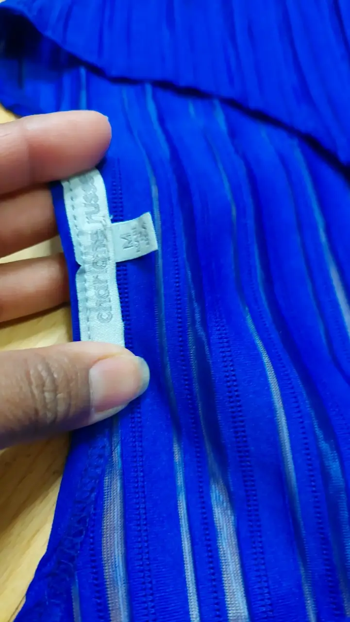 Top azul manga corta - 4