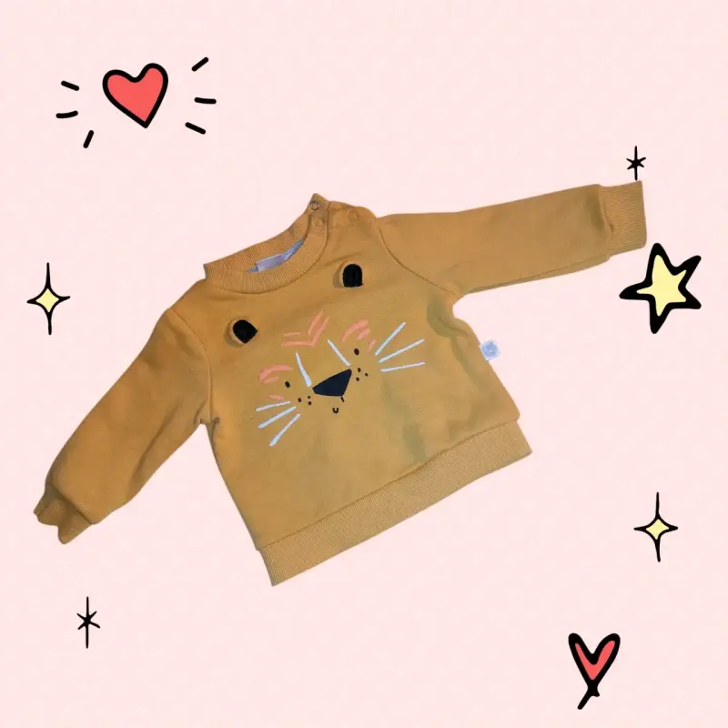 Polerón infantil con diseño de león - 1
