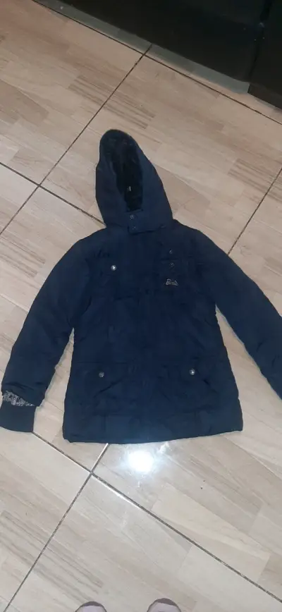 Parka azul con capucha talla 10 - miniatura 1