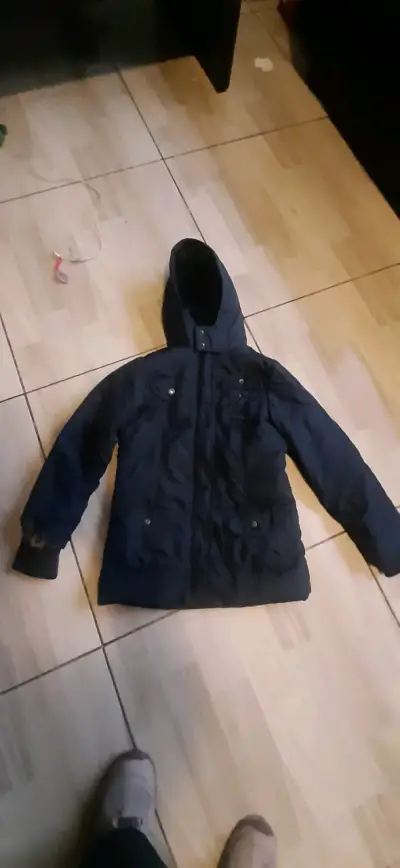 Parka azul con capucha talla 10 - miniatura 2