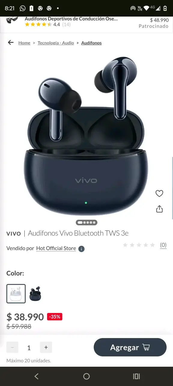 Audífonos Vivo True Wireless - 2