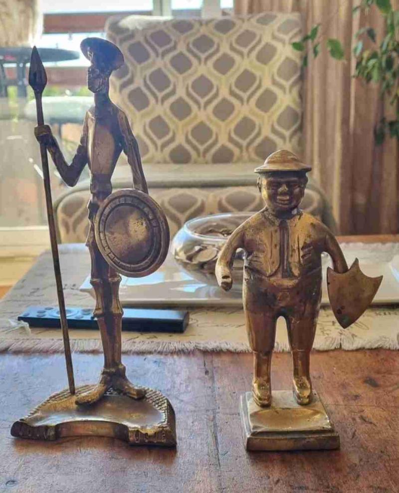 Figuras de bronce Don Quijote y Sancho