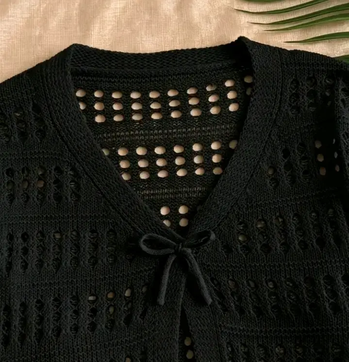 Chaqueta de punto negra - 3