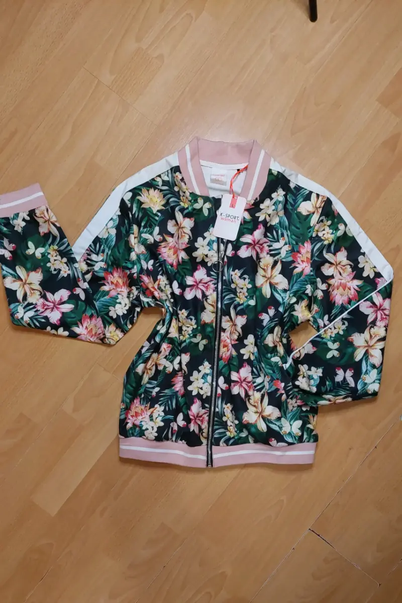 Chaqueta bomber floral mujer - 1