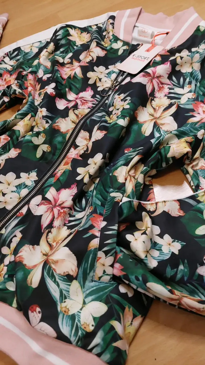 Chaqueta bomber floral mujer - 3