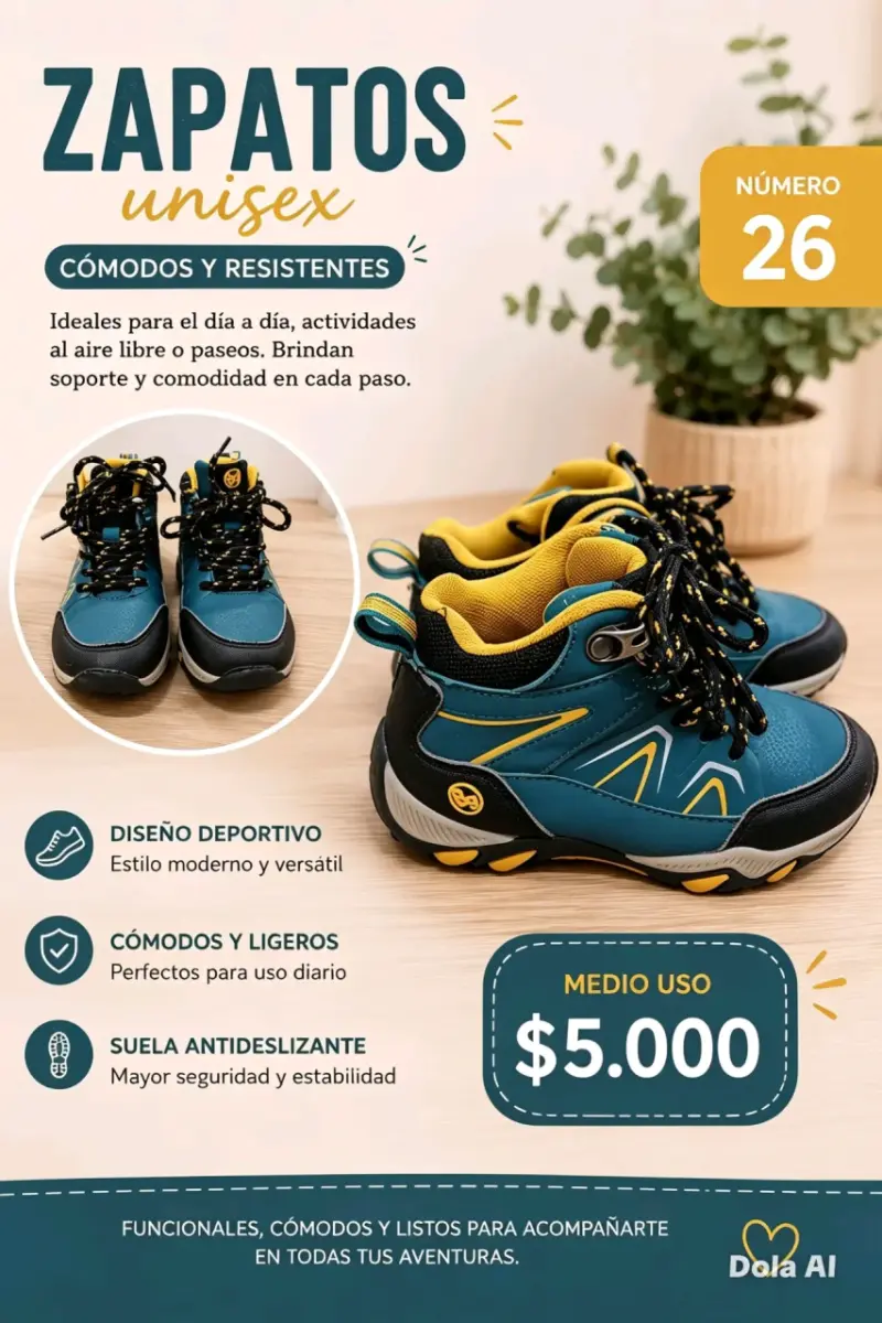 Zapatos unisex tamaño 26