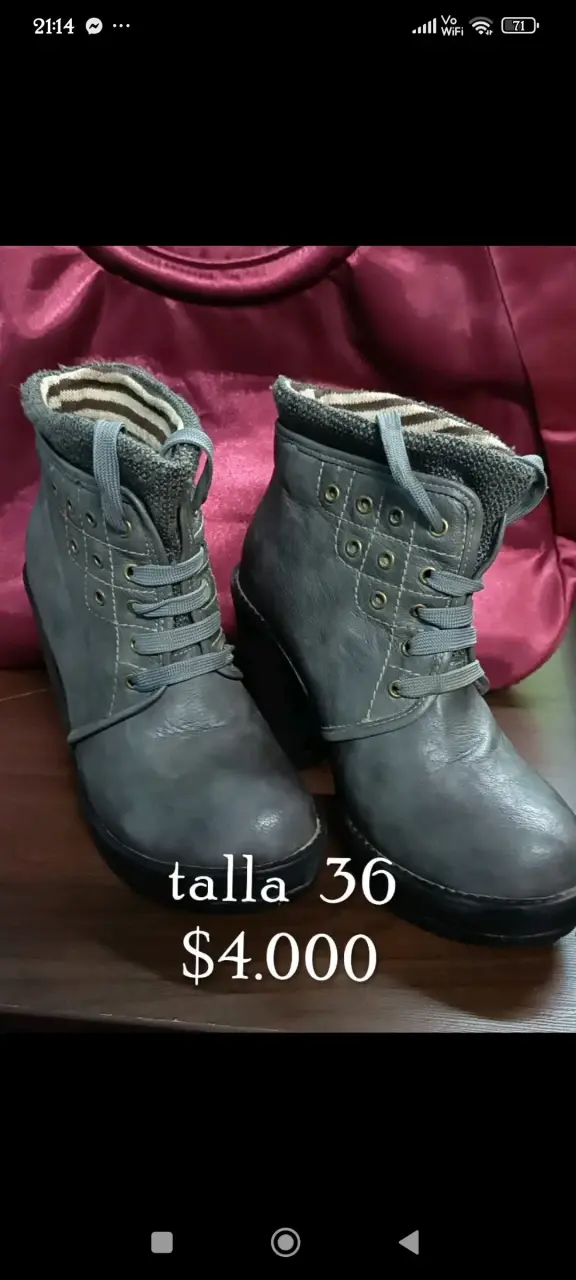 Botas gris talla 36
