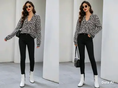 Blusa animal print mujer - miniatura 1