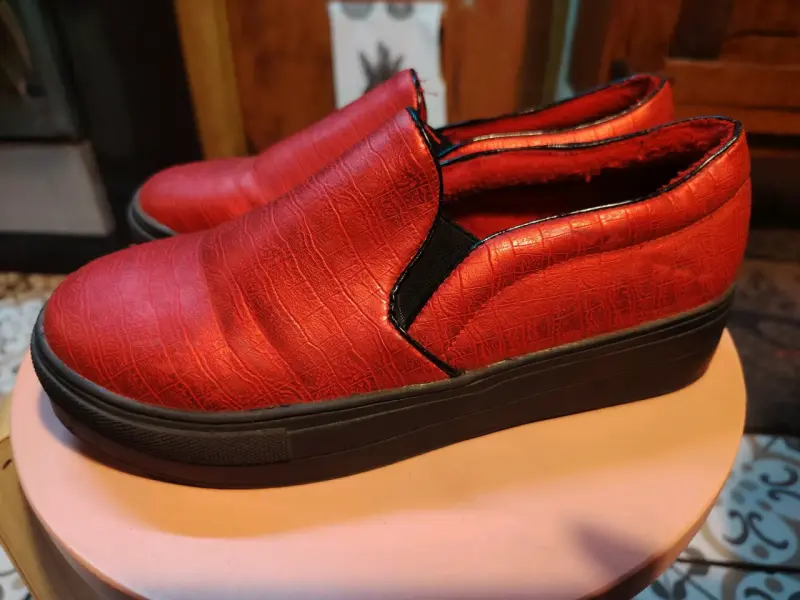 Zapatillas rojas de plataforma - 1