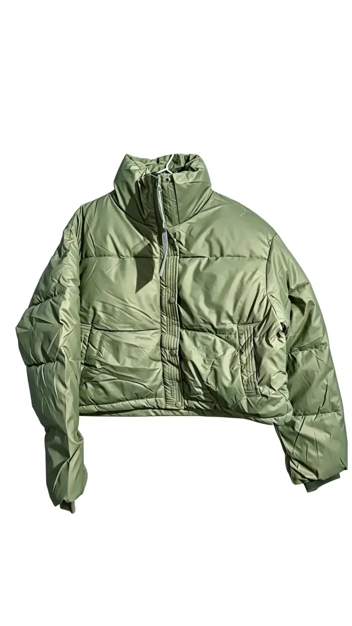 Chaqueta acolchada verde oliva