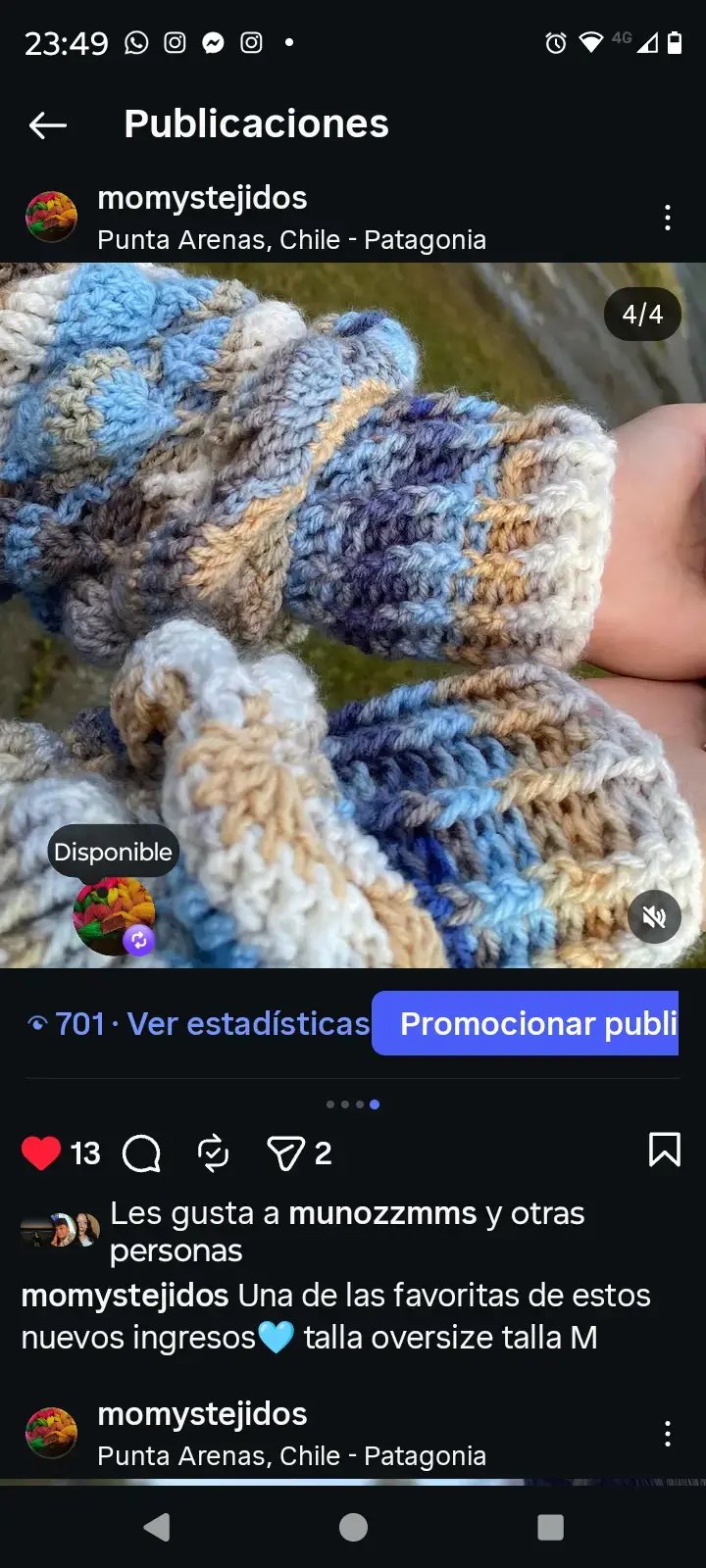 Chaqueta de jeans intervenida en las mangas tejida - 3