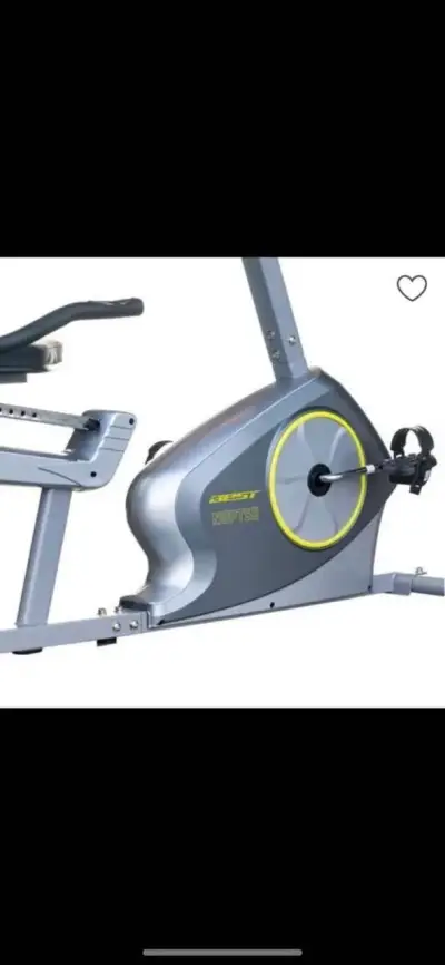 Bicicleta estática horizontal gris - miniatura 2