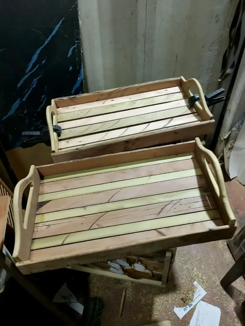 Bandejas rústicas de madera - 1