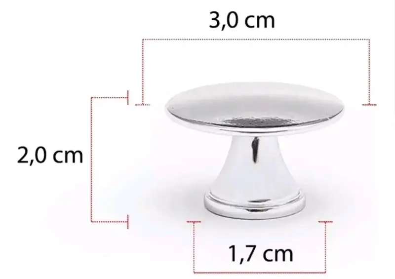 Tirador Perilla Plano Puerta Mueble 30mm - 4