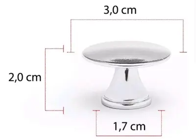 Tirador Perilla Plano Puerta Mueble 30mm - miniatura 4