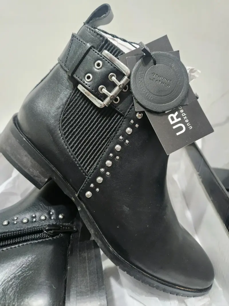 Botines negros de cuero URBANO - 1