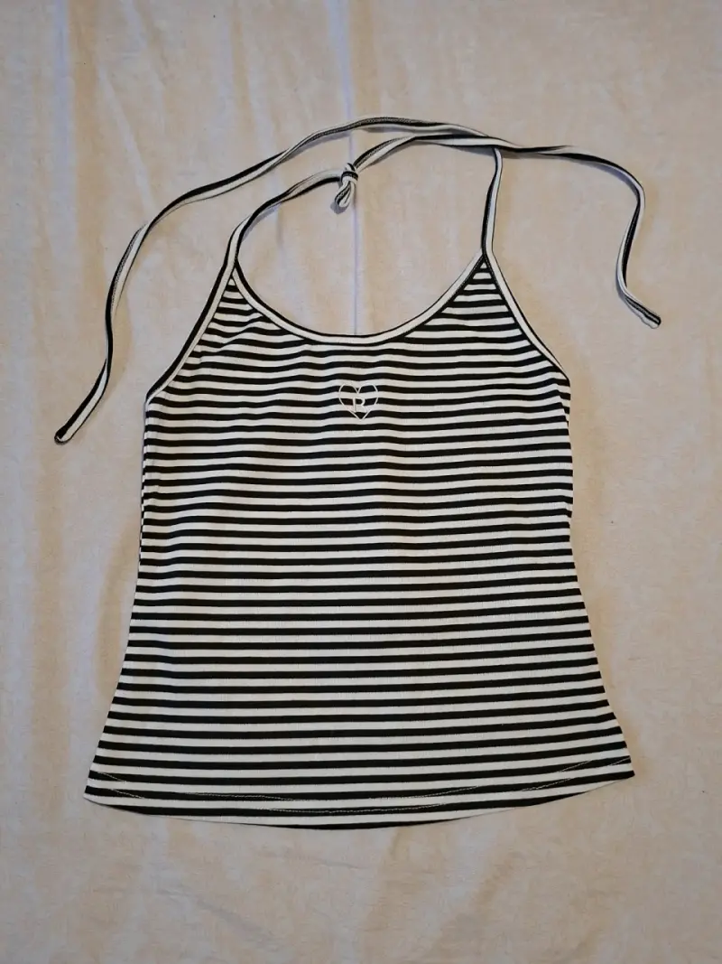 Polera rayada con tirantes - 1