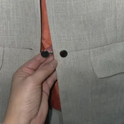 Blazer gris elegante de mujer - miniatura 4