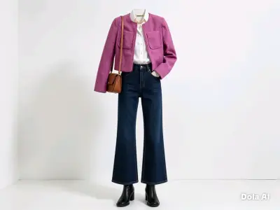 Blazer fucsia de mujer - miniatura 1