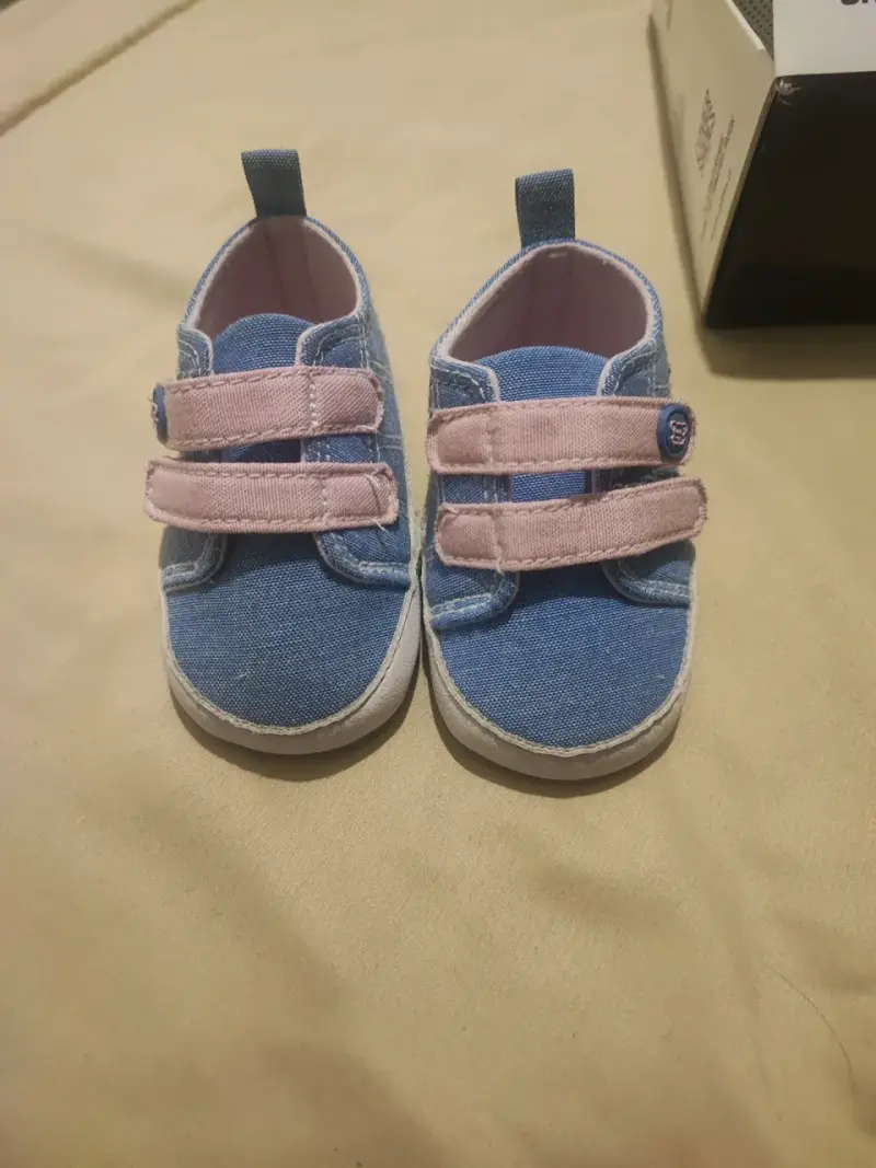 Zapatillas bebé azul y rosa - 1