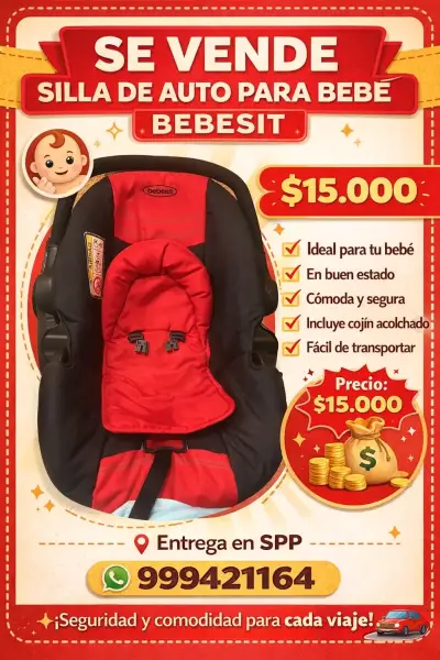 Silla de auto para bebé Bebesit - miniatura 1