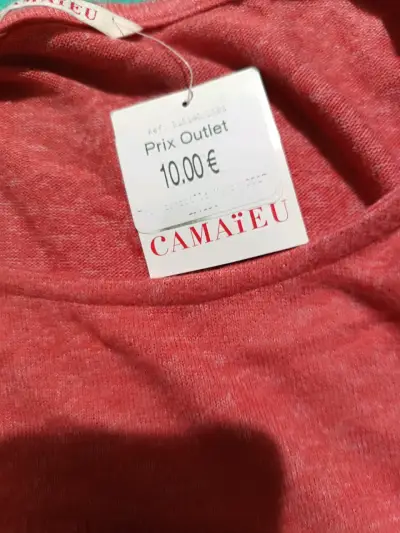 Polera coral manga larga con volante - miniatura 2