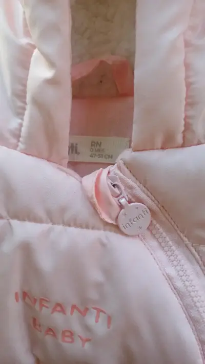 Enterito forrado con polar rosado para bebé - miniatura 3