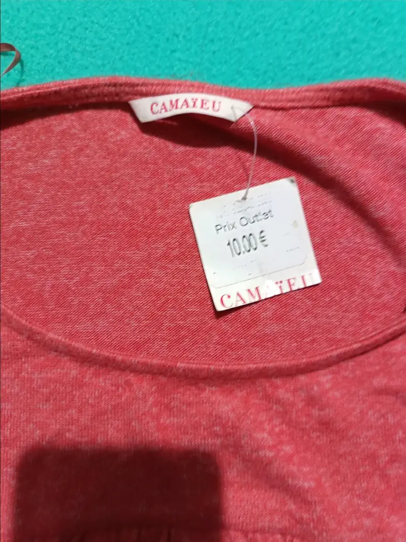 Polera manga larga coral con volantes - 2