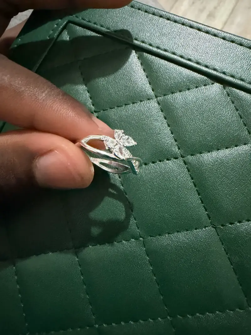 Anillo de plata con circonitas talla 9 - 3