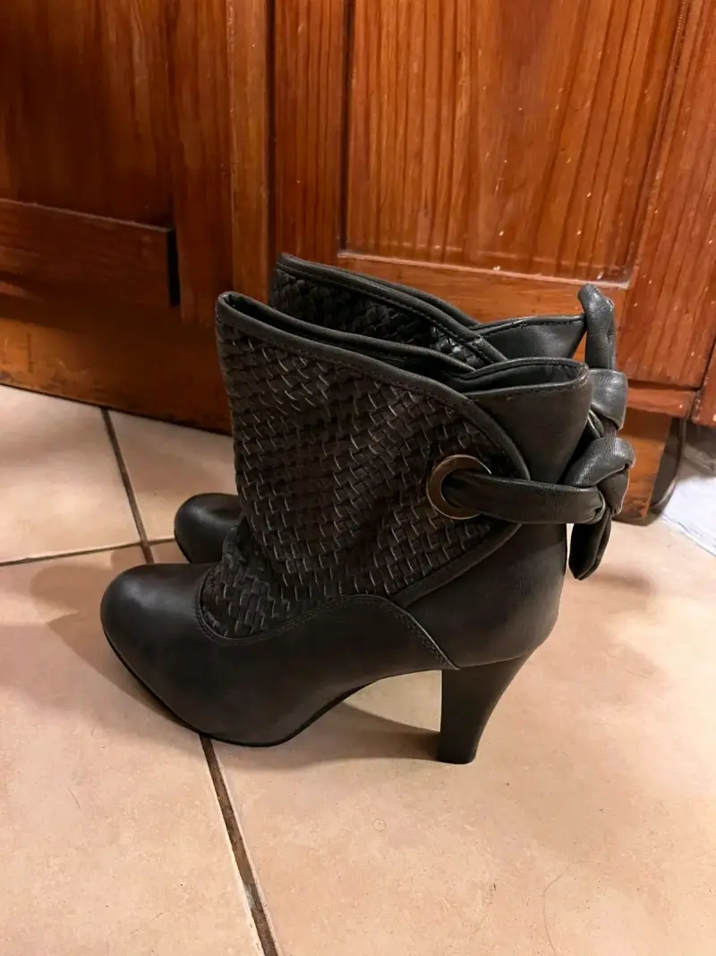 Botines de cuero marrón - 3
