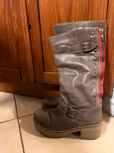 Botines de cuero marrón - miniatura 4
