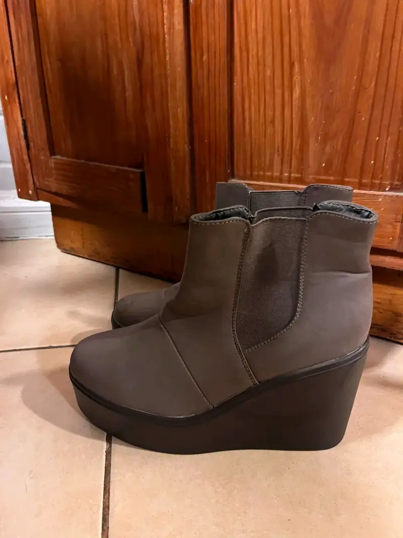 Botines de cuero marrón - 6