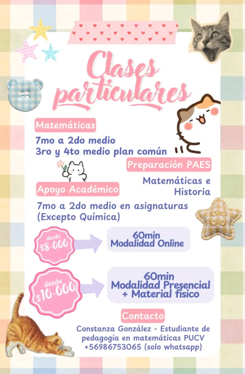 Clases particulares de todas las materias
