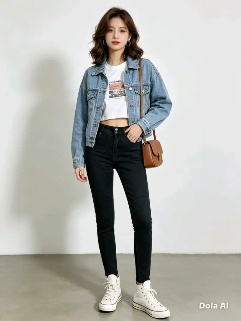 Pantalones cargo negros - 1