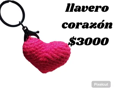 Llavero flor tejido a mano - miniatura 5
