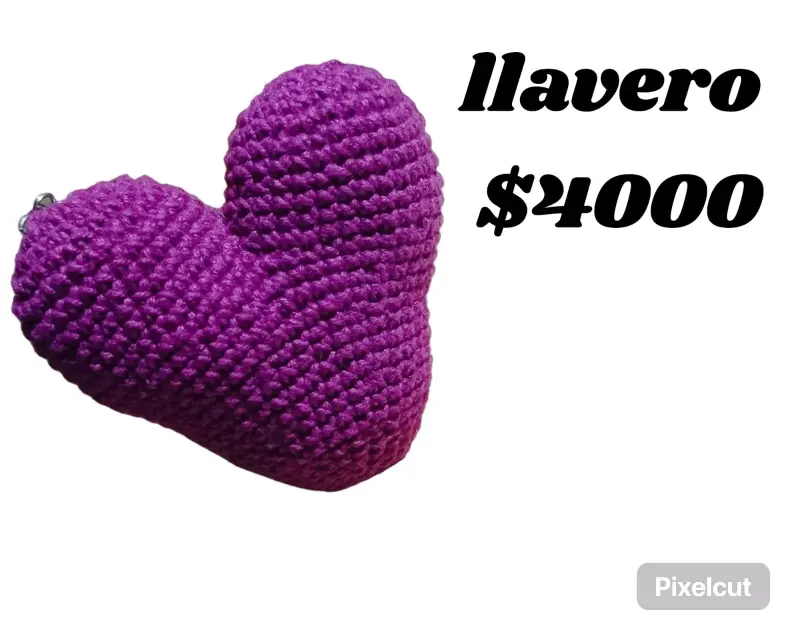 Llavero flor tejido a mano - 6