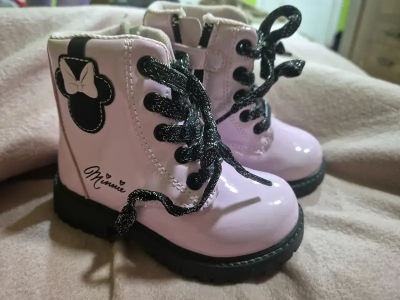 Botines infantiles Minnie rosados - 1