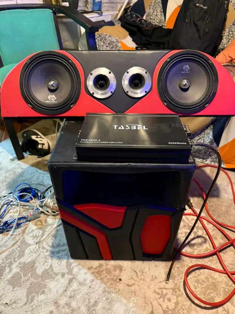 Sistema de audio con amplificador Tasbel - 1