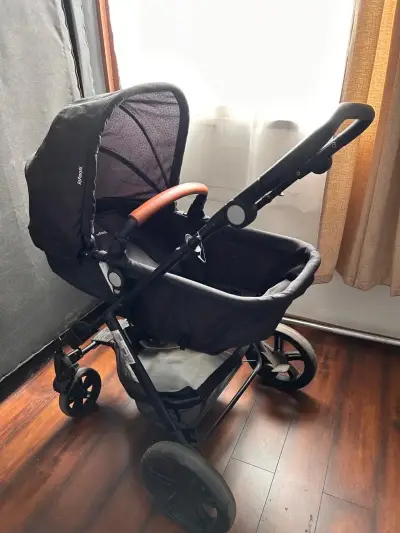 Coche para bebé negro - miniatura 3